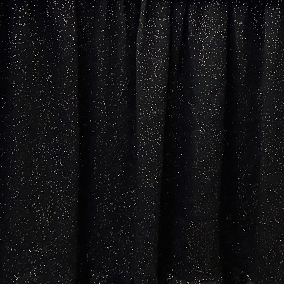 Zara Black With Gold Glitter Sheer Mini Dress With Velvet Vest In S - Picture 12 of 12